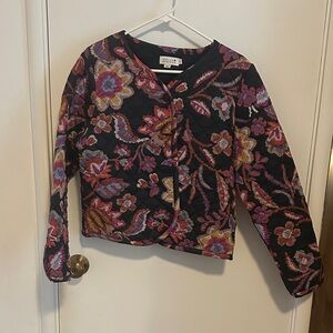Molly Bracken Floral Jacket - Black and Pink Medium